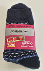 18 Paar Bruno Banani Damen Winter Sport Thermo Socken Thermosocken 39/42