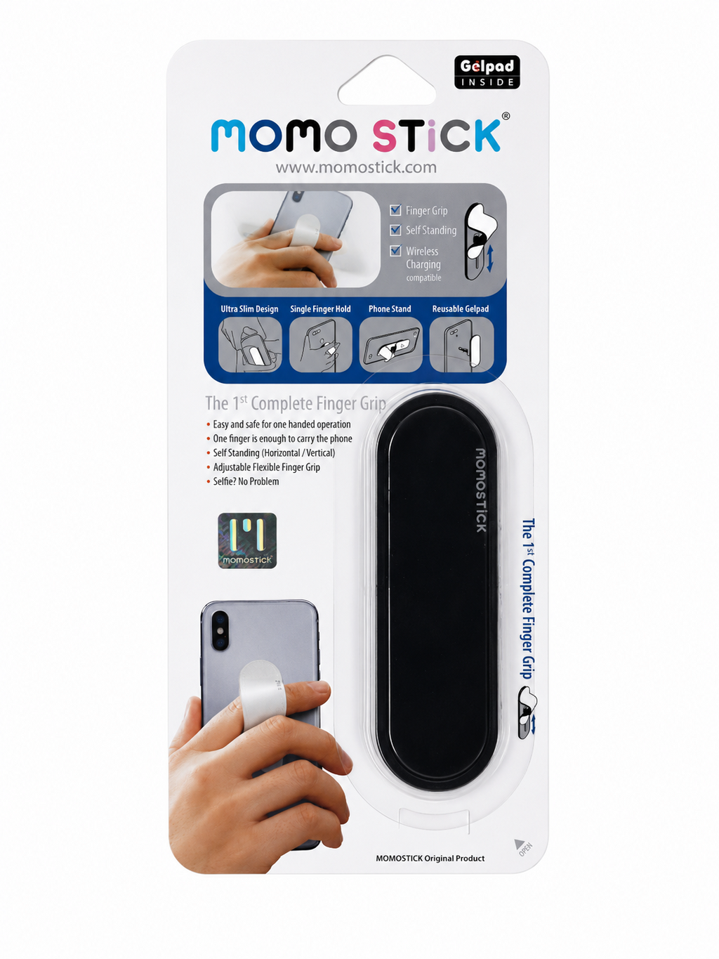 Momostick Smartphone Handy Handyhalter Phone Holder Fingerhalter Fingerring