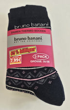 18 Paar Bruno Banani Damen Winter Sport Thermo Socken Thermosocken 35/38