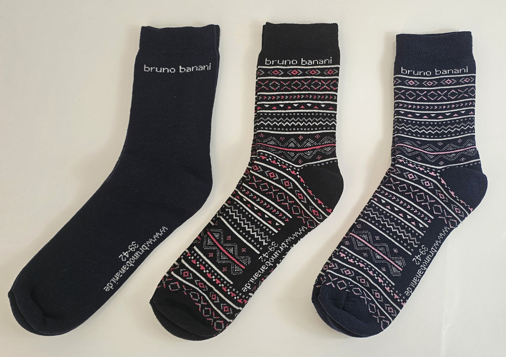 18 Paar Bruno Banani Damen Winter Sport Thermo Socken Thermosocken 39/42