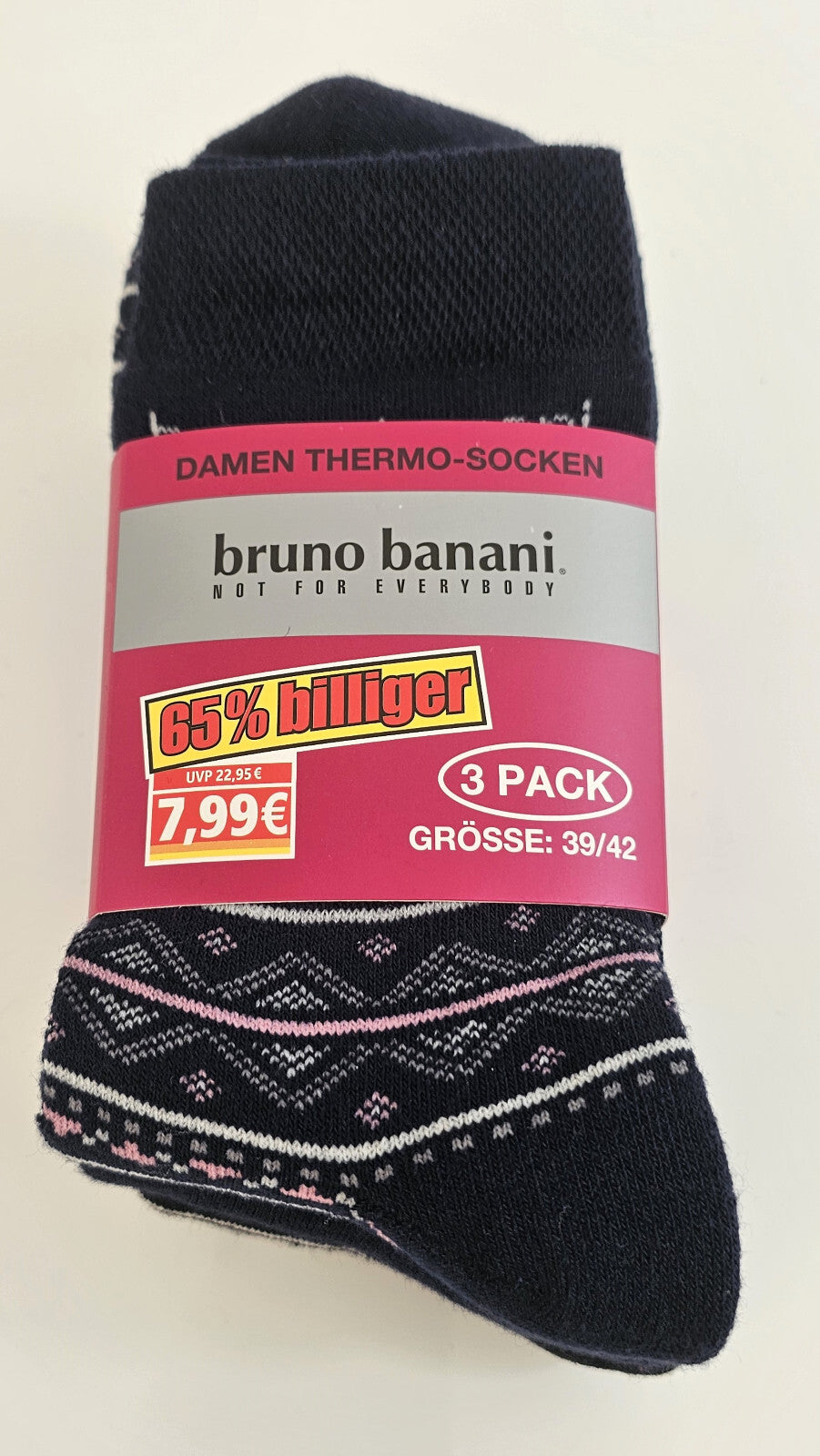 18 Paar Bruno Banani Damen Winter Sport Thermo Socken Thermosocken 39/42