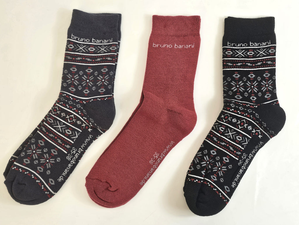 18 Paar Bruno Banani Damen Winter Sport Thermo Socken Thermosocken 35/38