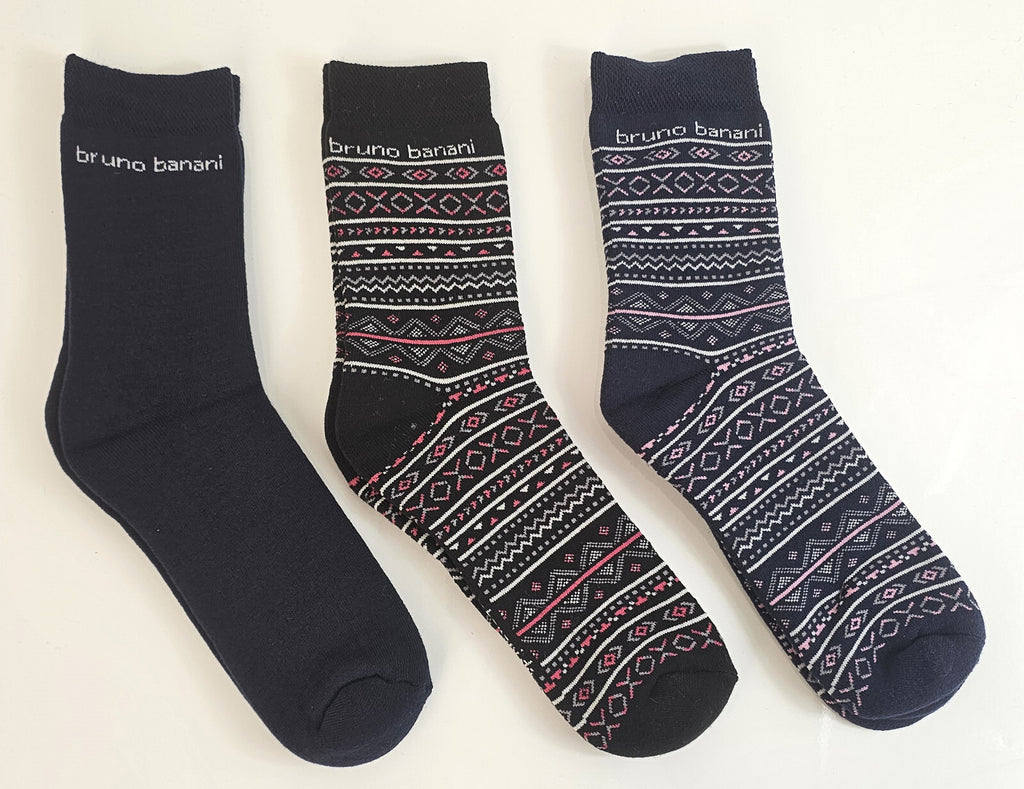 18 Paar Bruno Banani Damen Winter Sport Thermo Socken Thermosocken 39/42
