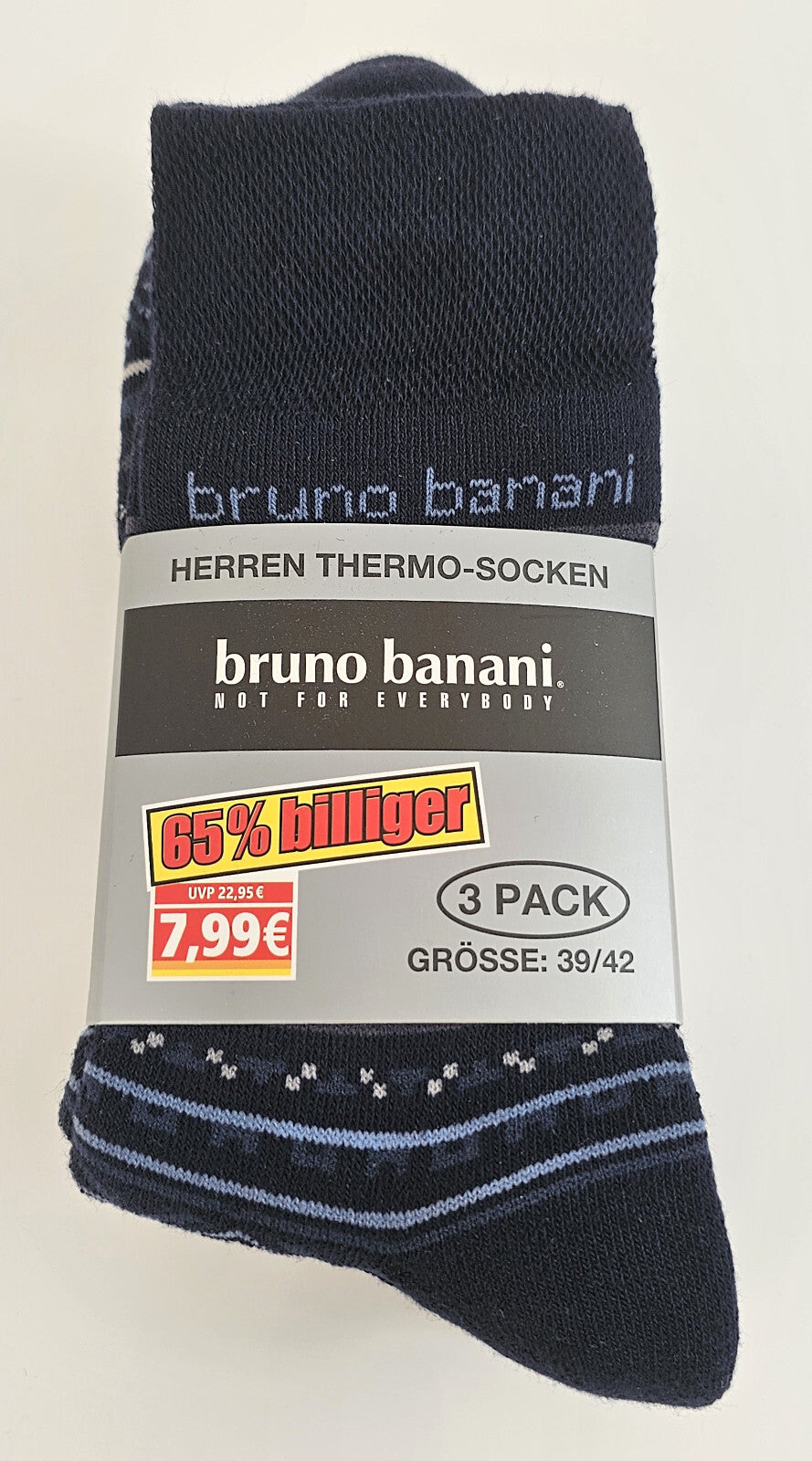 18 Paar Bruno Banani Herren Winter Sport Thermo Socken Thermosocken 39/42