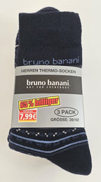 18 Paar Bruno Banani Herren Winter Sport Thermo Socken Thermosocken 39/42