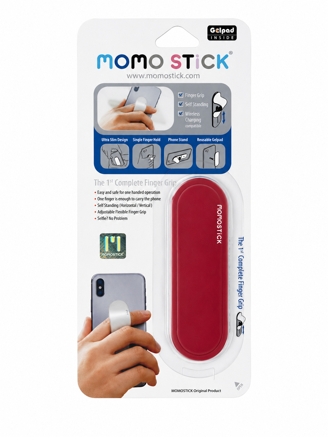 Momostick Smartphone Handy Handyhalter Phone Holder Fingerhalter Fingerring