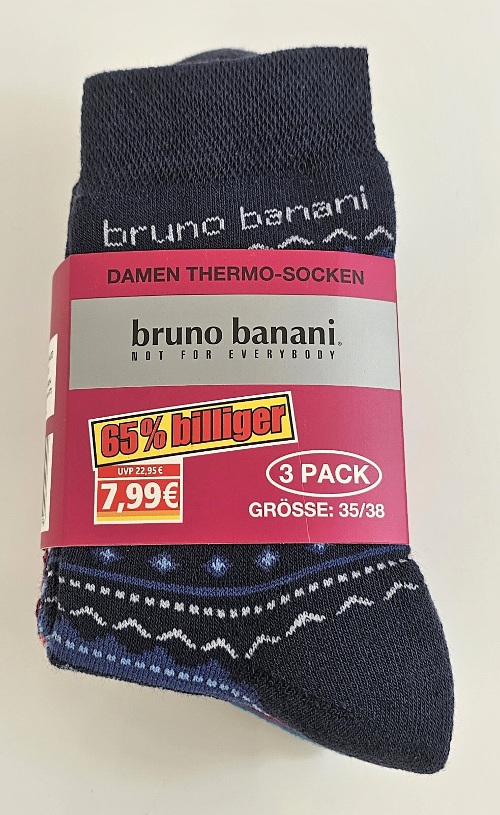 18 Paar Bruno Banani Damen Winter Sport Thermo Socken Thermosocken 35/38