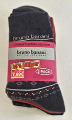 18 Paar Bruno Banani Damen Winter Sport Thermo Socken Thermosocken 39/42