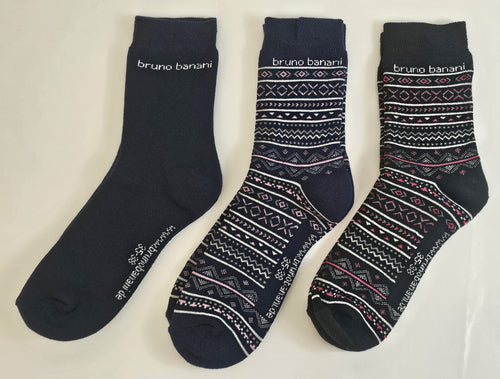 18 Paar Bruno Banani Damen Winter Sport Thermo Socken Thermosocken 35/38